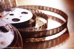 A film reel; Size=240 pixels wide